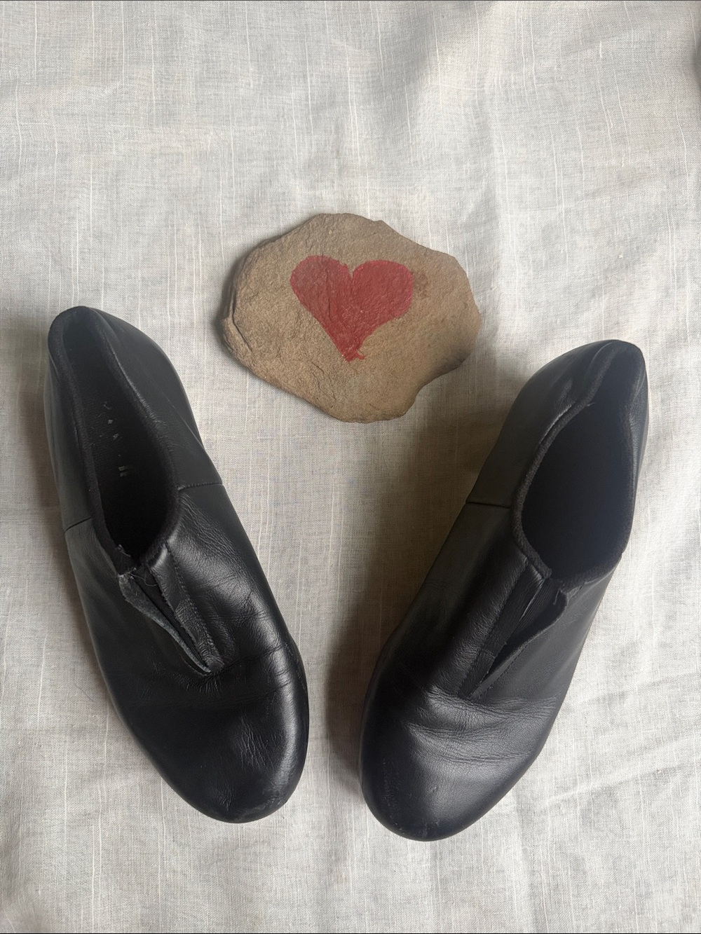 Bloch Kids Black Leather Slip-On Tap Shoes
